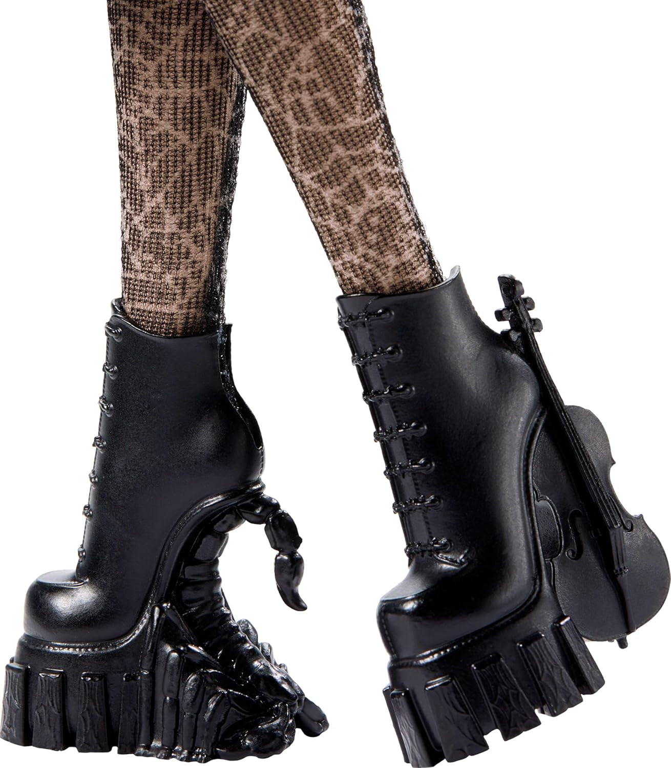 Monster High Wednesday Puppe e accessori, Wednesday Addams Sammelfigur in Nevermore Academy Uniform mit Eiskaltem Händchen und Rucksack, Puppenständer, HXJ04