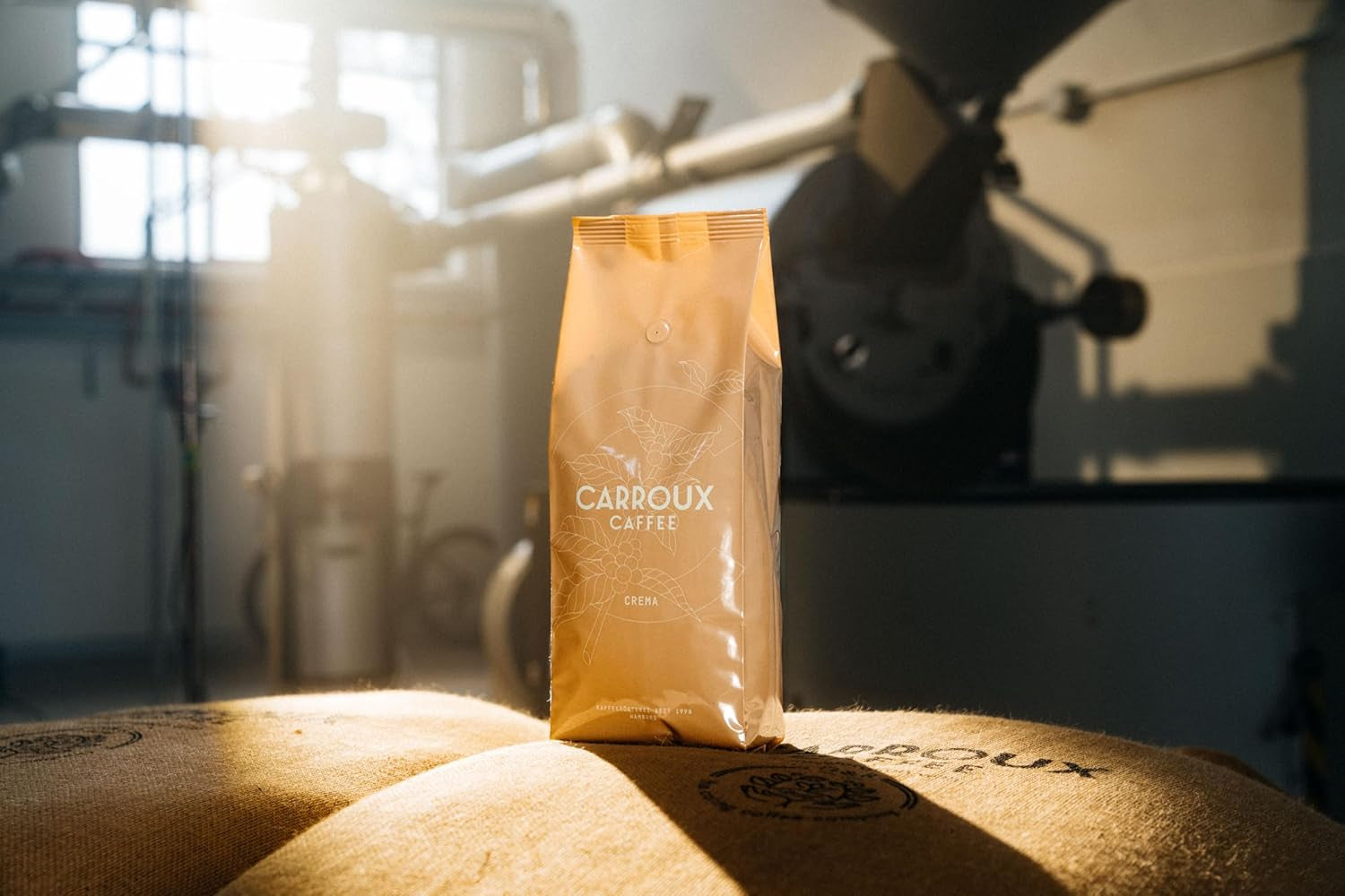 CARROUX Crema in chicchi di caffè interi (6 x 500 g) - Chicchi di caffè premium di Amburgo - Appena tostato secondo la tradizione