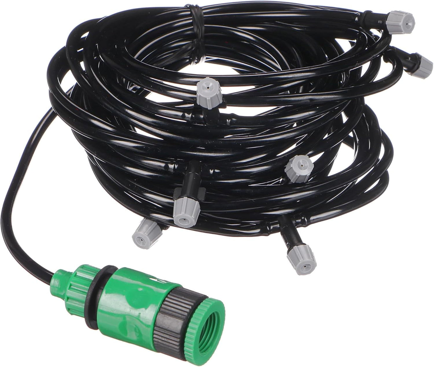 Tubo spruzzatore da giardino GARDEN MIST 20 m | Tubo flessibile per irrigazione con 20 ugelli | Irrigazione, raffreddamento nelle giornate calde | Per serre, pergolati, cespugli | Facile da usare, nero