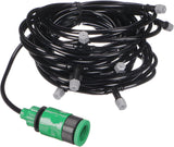 Tubo spruzzatore da giardino GARDEN MIST 20 m | Tubo flessibile per irrigazione con 20 ugelli | Irrigazione, raffreddamento nelle giornate calde | Per serre, pergolati, cespugli | Facile da usare, nero