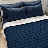 PETTI Artigiani Italiani - Trapunta letto singolo, trapunta double face, trapunta primaverile, blu notte, bianco, Piumini e Trapunte 100% Made in Italy Naty Shop