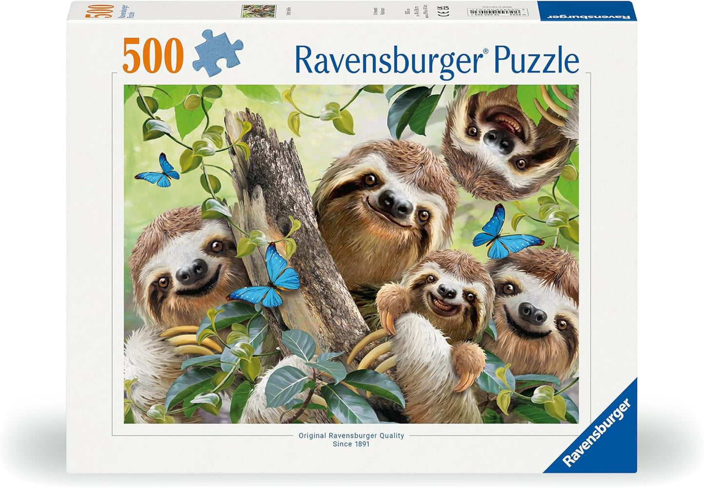 Ravensburger Puzzle 12000203 - Sloth Selfie - puzzle da 500 pezzi per adulti e bambini dai 10 anni, puzzle con motivo di animali Puzzle Naty Shop