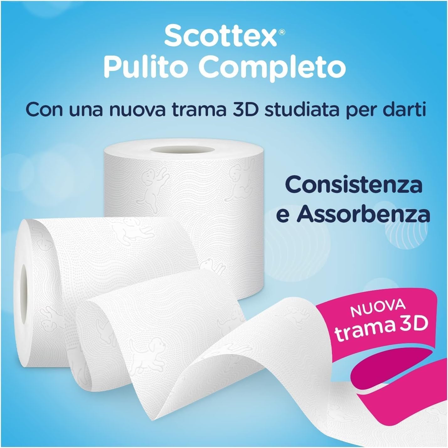 Carta igienica, pulita, salvaspazio, 64 rotoli