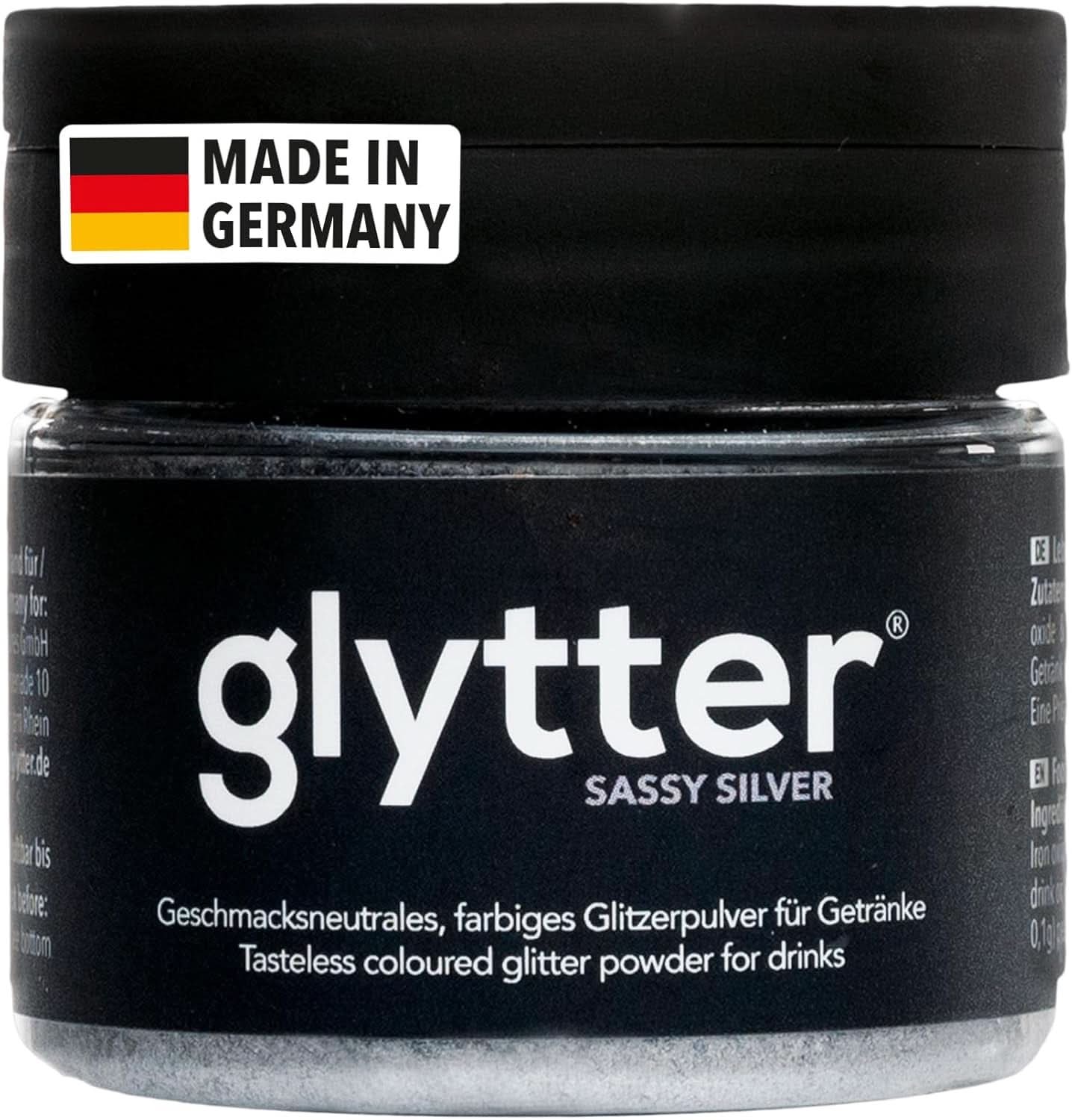 Glitter Polvere Glitter Per Bevande (Argento) - Glitter commestibili per bevande, 10 grammi Glitter Naty Shop