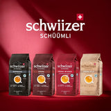 Schwiizer Schüümli Crema Mild, chicchi di caffè 100% Arabica fini, armoniosi e delicati, ideale per macchine espresso automatiche, forza 2/5, tostatura chiara, Rainforest Alliance, 1kg