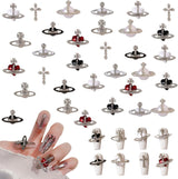 Planet Nail Art Charms, 32 Stück Saturn Shape Nagel Edelsteine ​​Für Acrylnägel, Glänzender Nagel Strasssteines Mädchen Nail Art DIY Handwerk Dekoration Zubehör