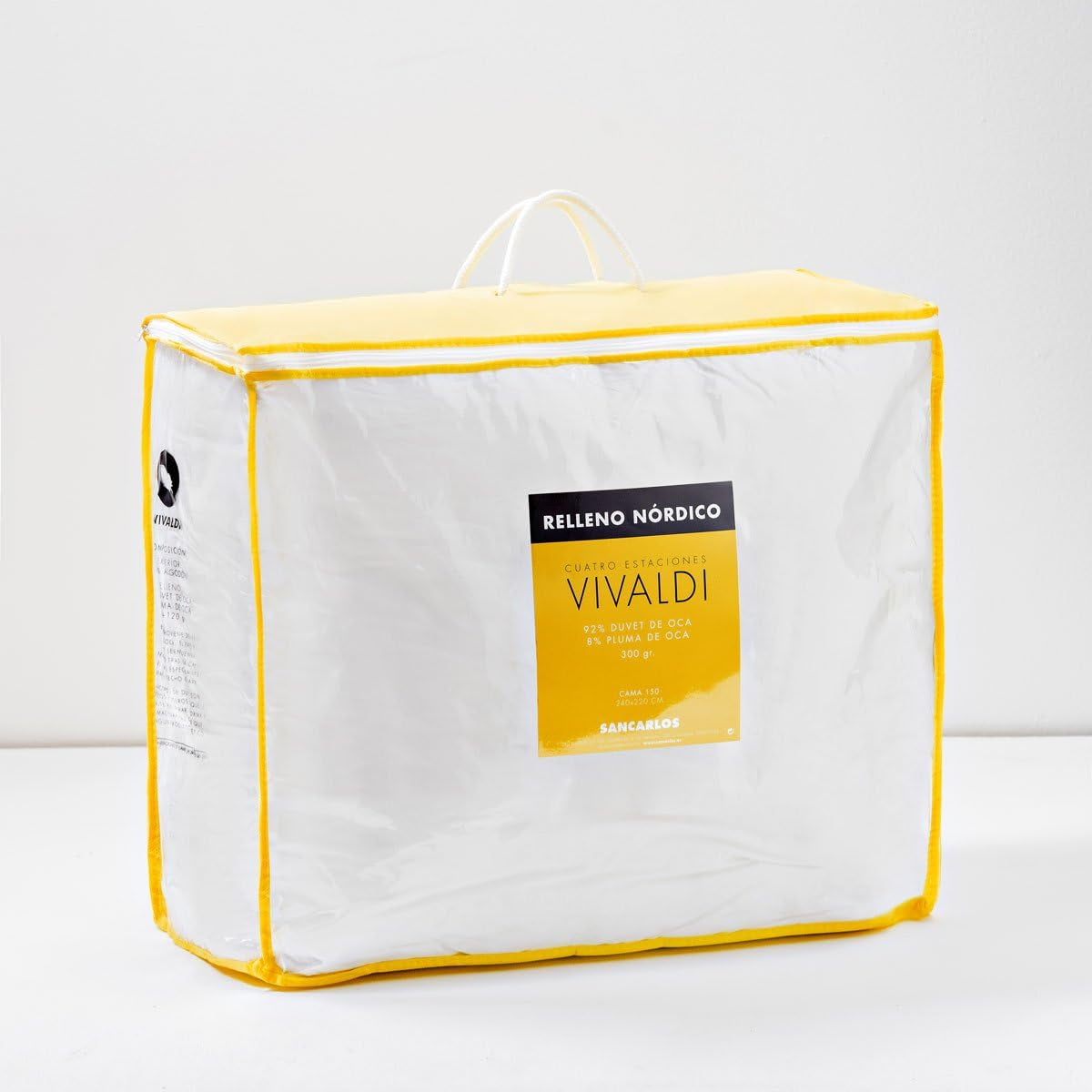 San Carlos Vivaldi - trapunta, densità 180 G + 120 G, 92% piumino, 8% piume, 4 stagioni, bianco Trapunte e piumini Naty Shop