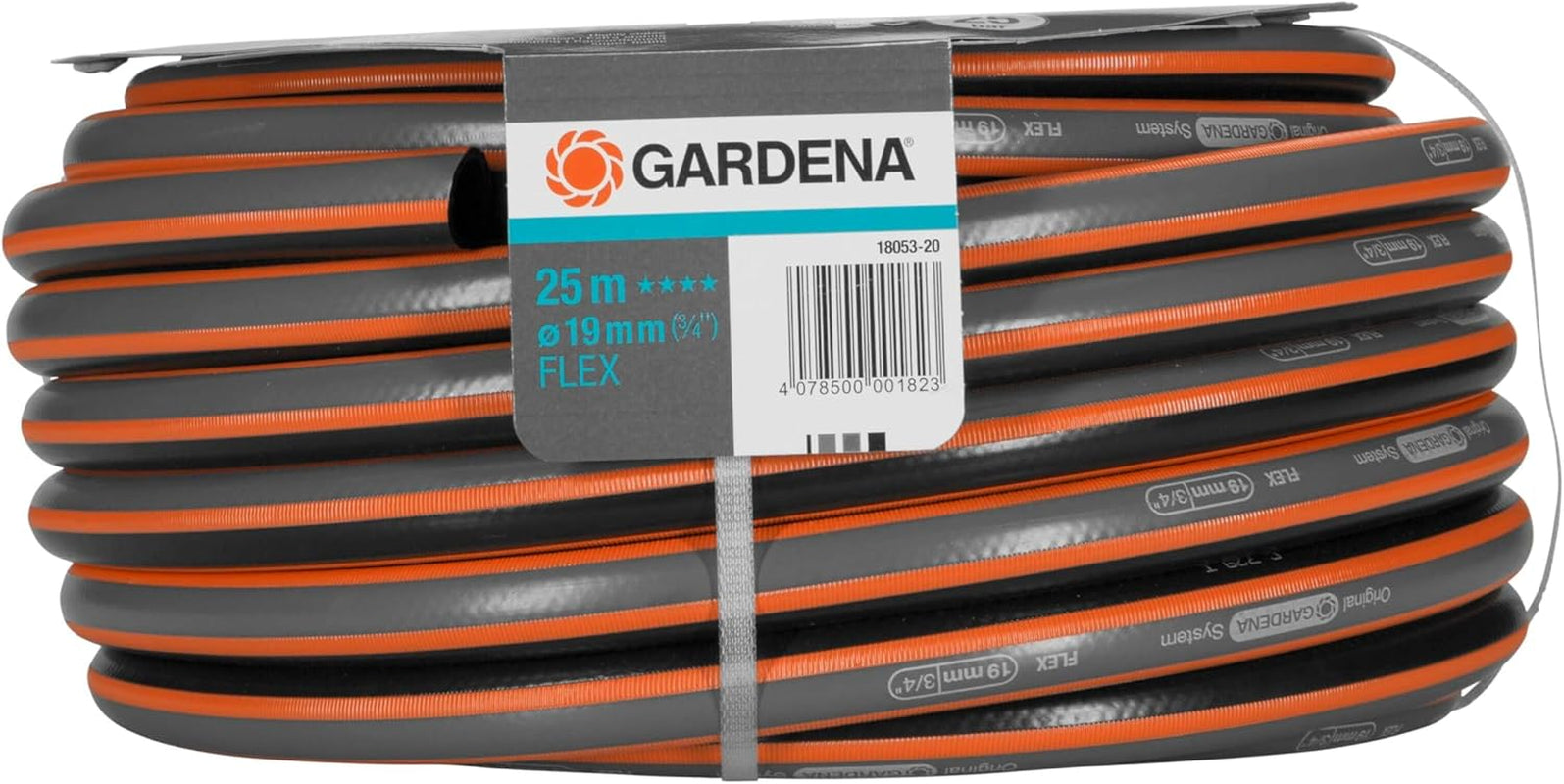 Tubo Gardena Comfort FLEX 19 mm (3/4 pollici), 25 m: Tubo da giardino flessibile e dimensionalmente stabile con profilo Power-Grip, realizzato in materiale a spirale di alta qualità, pressione di scoppio 25 bar, senza componenti di sistema (18053-20)