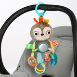 Bright Starts Passeggino Giocattolo Bradipo - con sonaglio, specchietto e anelli di etichetta Giocattoli per bambini Naty Shop