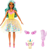 Barbie Magia Nascosta - bambola Teresa con abito da fata, capelli ondulati e pettine per una divertente acconciatura, dai 3 anni in su, HLC36