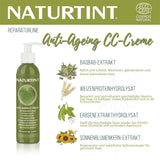 CC Cream tinta naturale. Maschera per capelli senza risciacquo. Per capelli secchi e danneggiati. Ripara e idrata. Ingredienti naturali al 96%. Maschera per capelli Naty Shop da 200 ml
