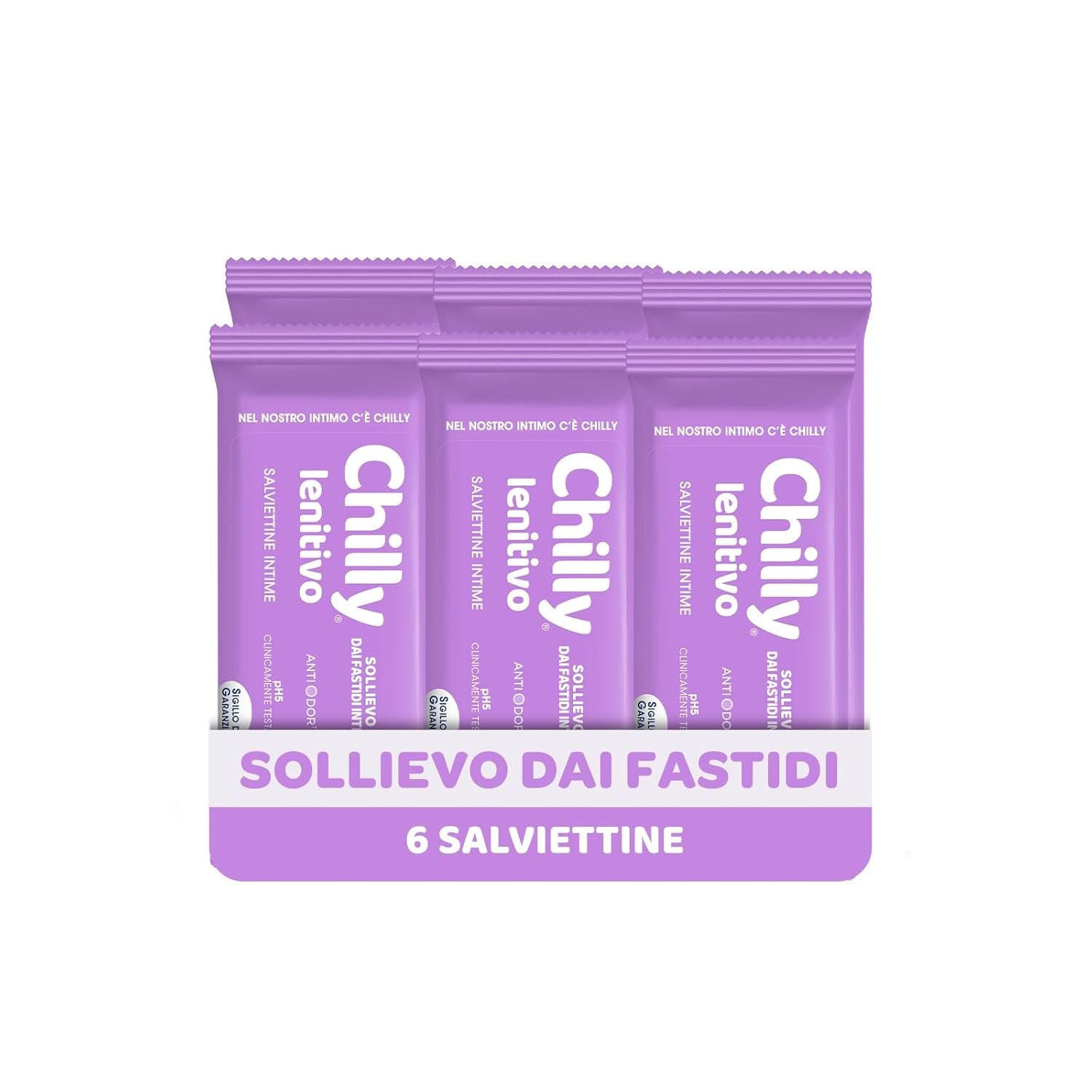 CY - Salviette Detergenti Lenitive, 6 pezzi AMZ