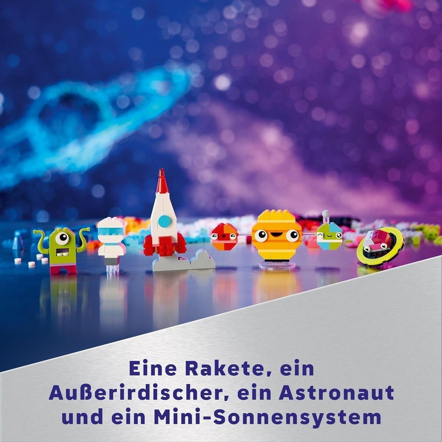 LEGO Classic Creative Space Planets Sistema solare Modello di costruzione per bambini Giocattolo spaziale con razzo Astronave Pianeti e alieni Regalo per bambini di 5 anni Ragazzi e ragazze 11037 Set di costruzioni Beuche den LEGO-Store