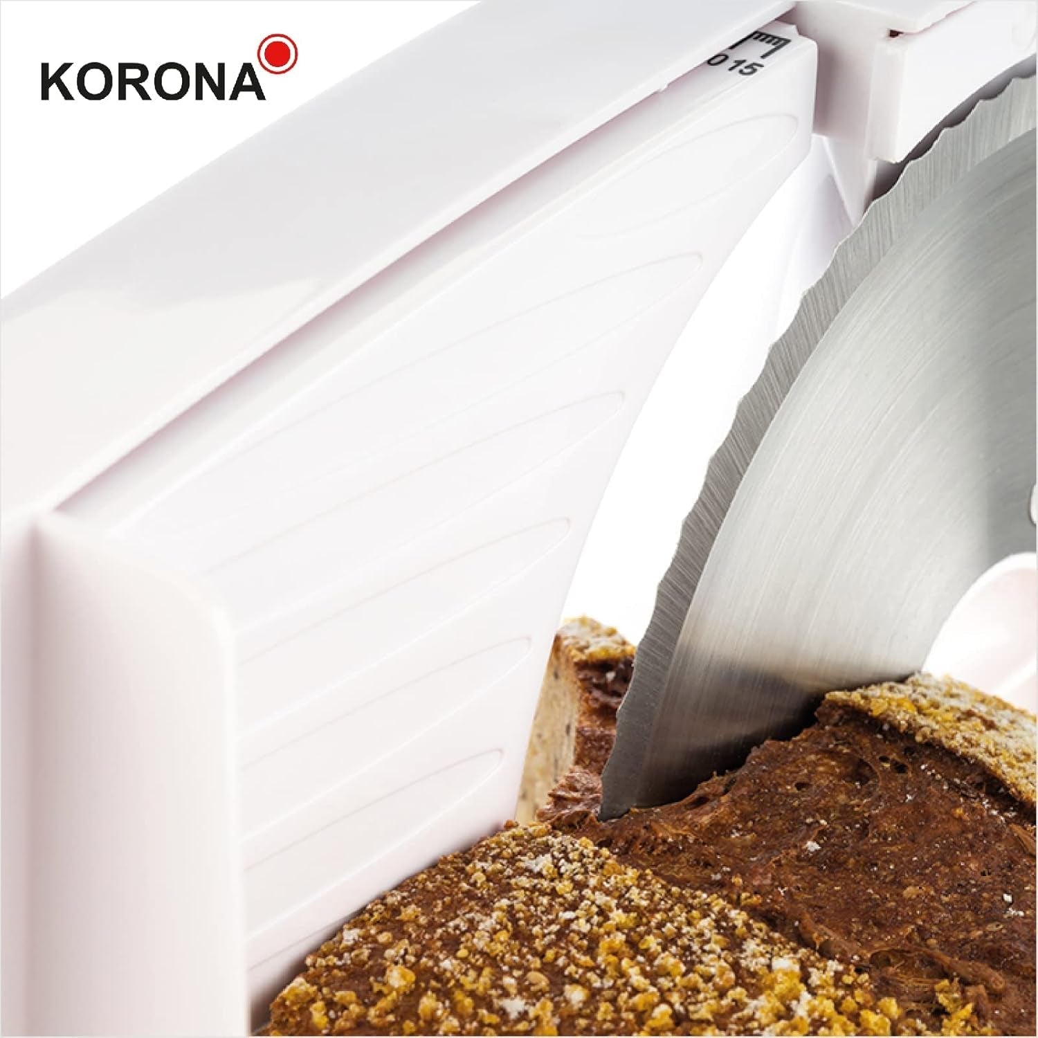 Korona 25500 Affettatrice multifunzione, larghezza di taglio regolabile, lama in acciaio inox Grattugie e Affettatrici Naty Shop
