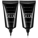 Makartt Gel adesivo per strass - Set di colla UV per unghie da 15 ml con ciondoli per unghie rosa Cuore Cerchio Gioielli per unghie e accessori per design delle unghie per manicure domestica Regalo di San Valentino