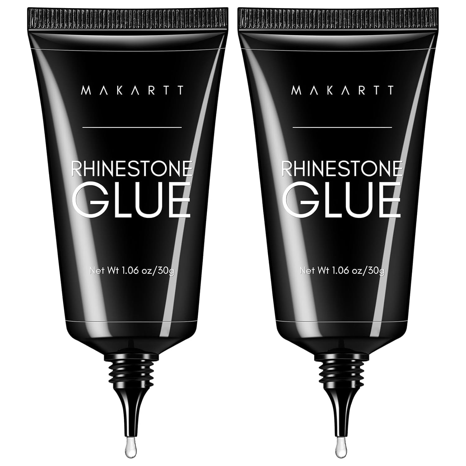 Makartt Gel adesivo per strass - Set di colla UV per unghie da 15 ml con ciondoli per unghie rosa Cuore Cerchio Gioielli per unghie e accessori per design delle unghie per manicure domestica Regalo di San Valentino