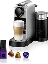 Macchina per caffè espresso con capsule Nespresso XN761B Citiz&Milk | Modalità standby automatica | 1260 watt | Capacità serbatoio acqua: 1 l | Pressione della pompa: 19 bar | Argento