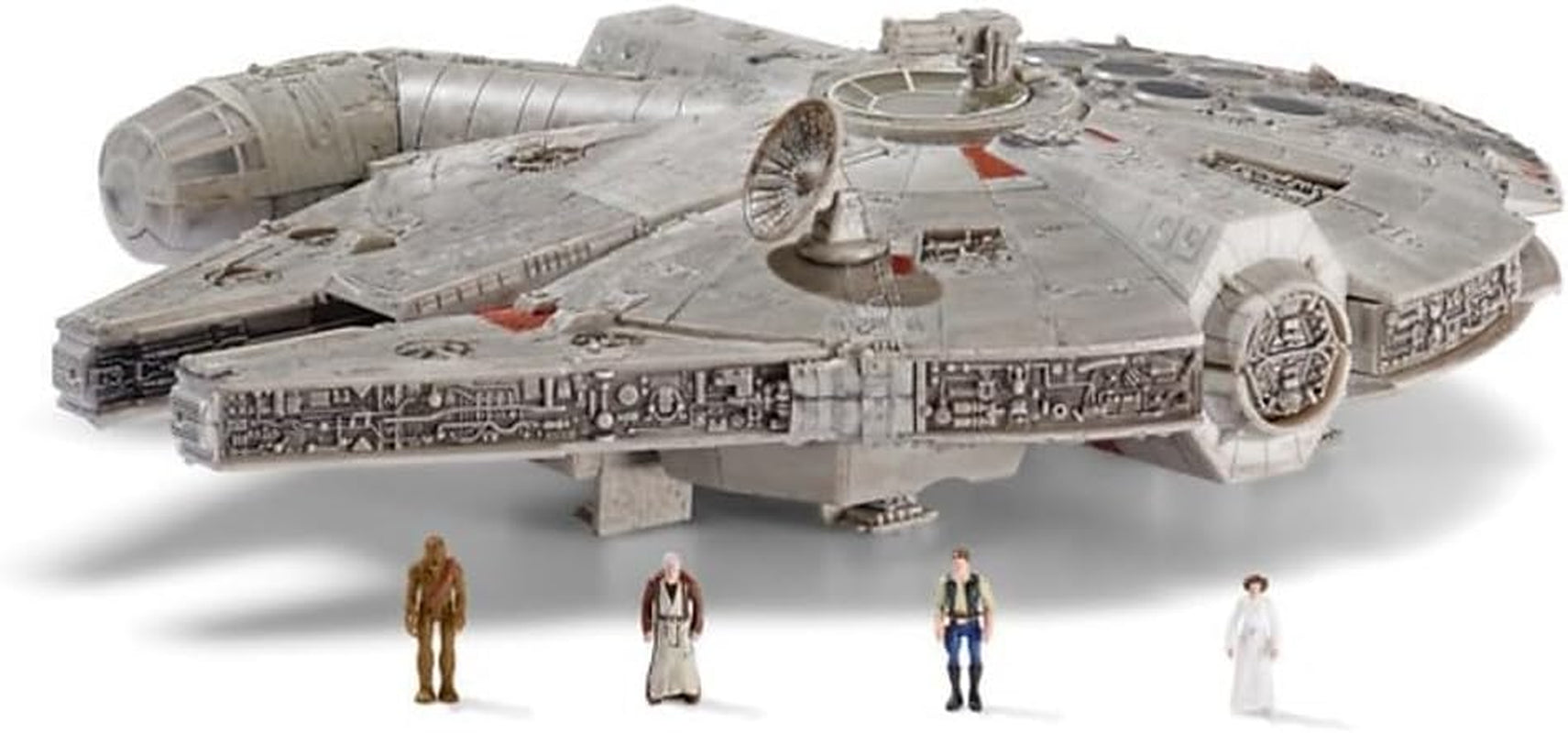 Star Wars Micro Galaxy Squadron SWJ0332 - Millennium Falcon 22,5 cm Veicolo ufficiale con luci, suoni e personaggi Action Figures Naty Shop Singolo
