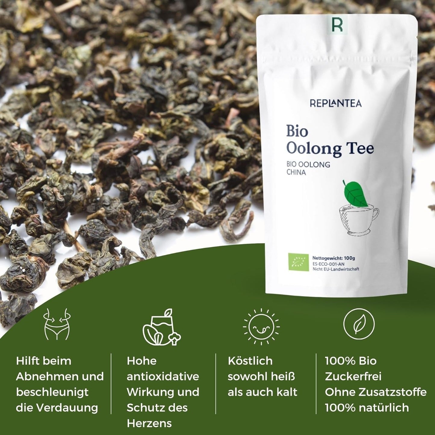 Tè Oolong Bio 100 G (50 tazze) | Tie Guan Yin Oolong Tè RIPIANTARE