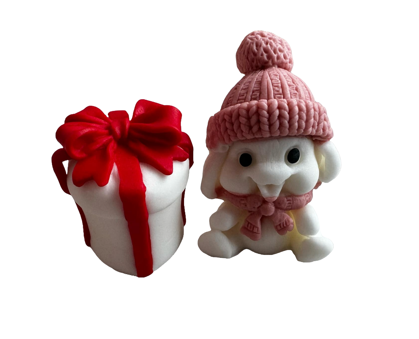Set di 2 decorazioni commestibili in pasta di zucchero, Emozione di regali, Decorazioni per bambine di Sugar Paste Naty Shop