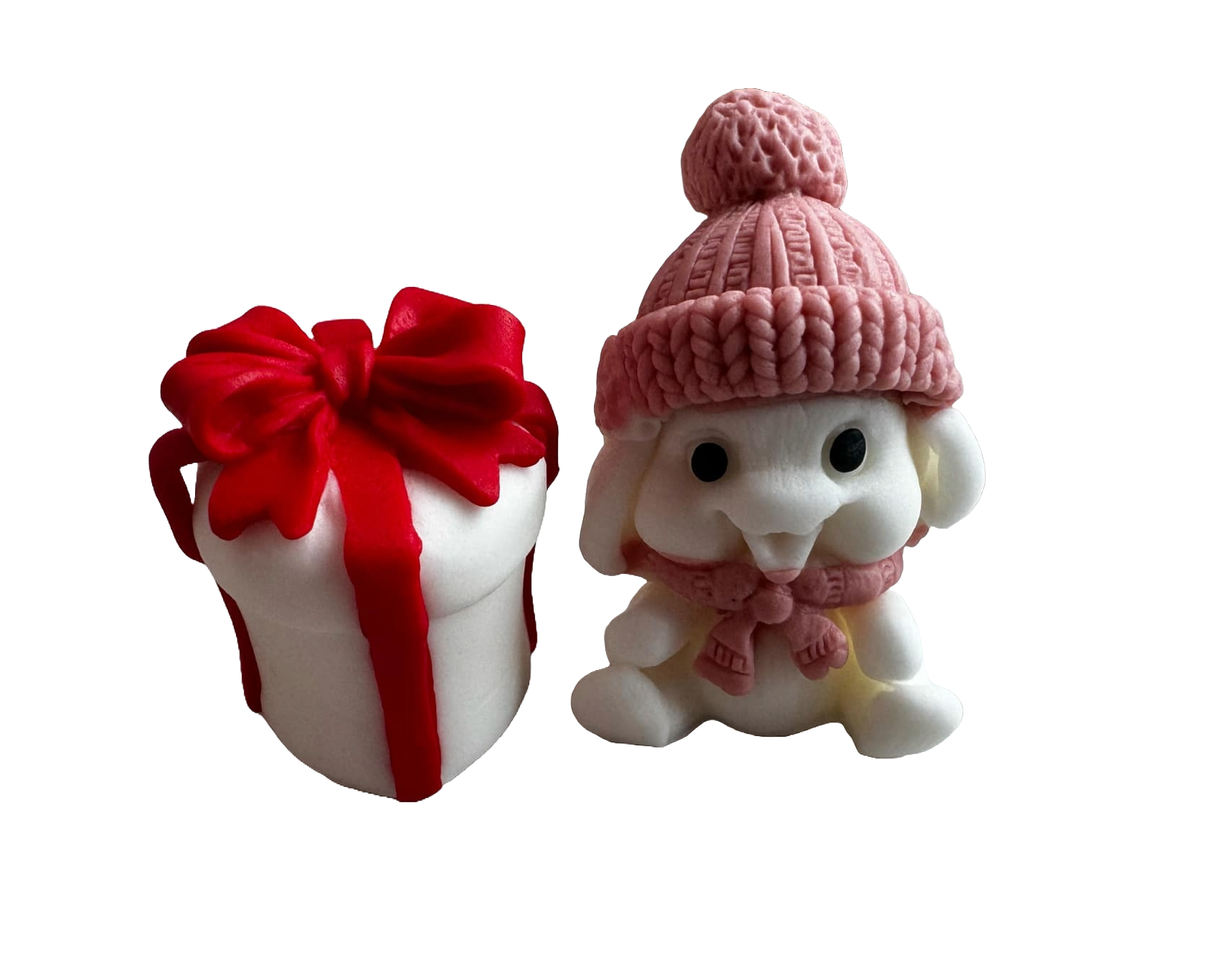 Set di 2 decorazioni commestibili in pasta di zucchero, Emozione di regali, Decorazioni per bambine di Sugar Paste Naty Shop