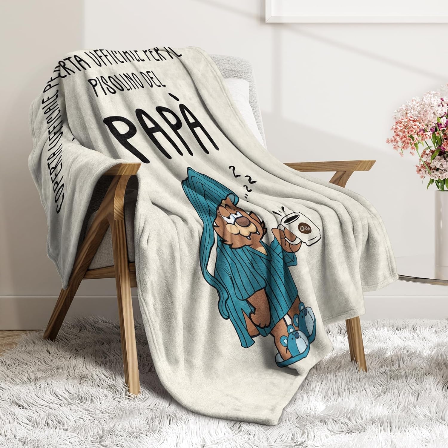 Regalo per papà Musaecoin, regalo di compleanno per papà, idee regalo per papà, regali per papà, coperta di flanella da 50-60 pollici, regalo di Natale per papà, regalo per la festa del papà Letti e coperte musaecoin