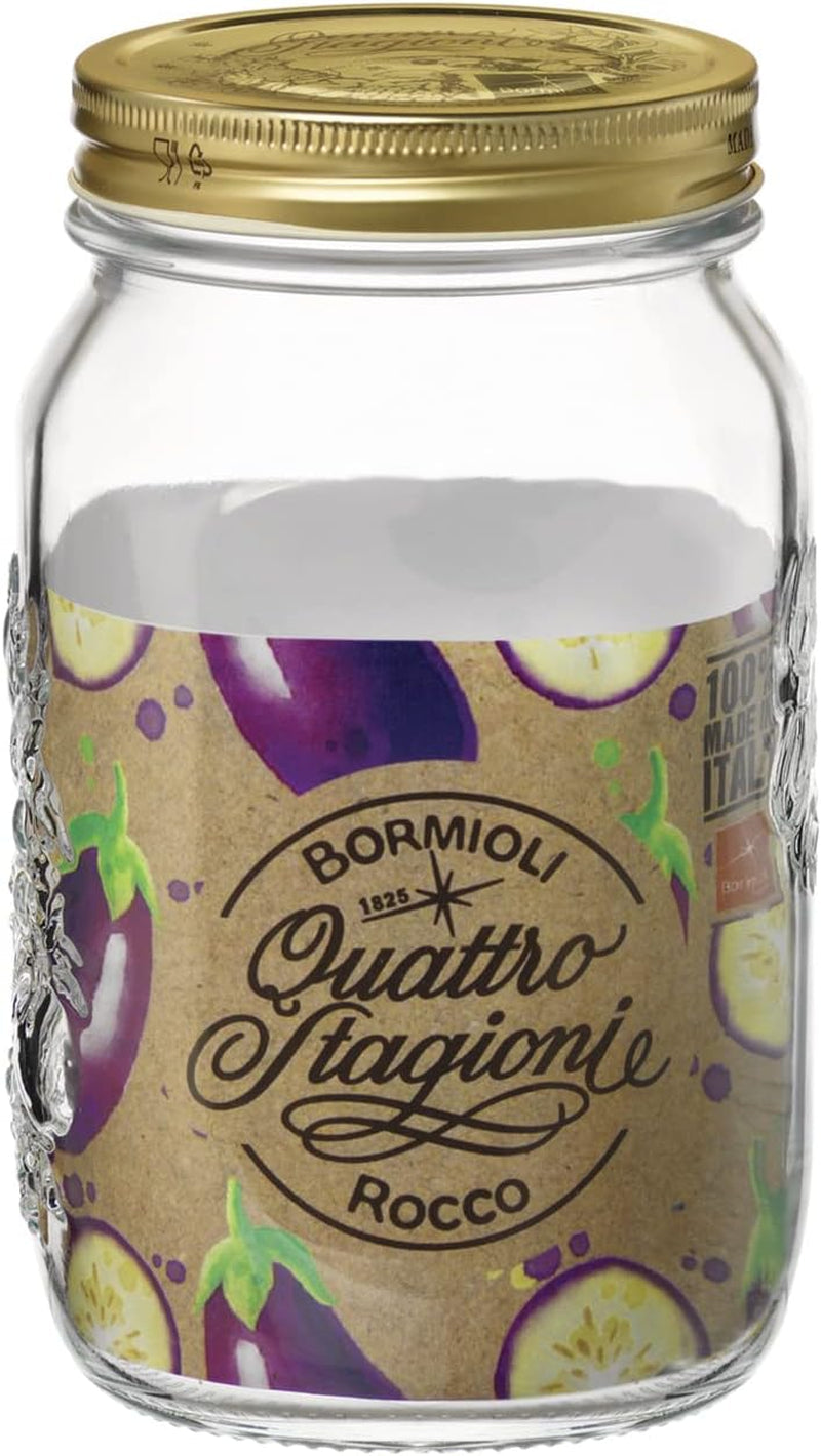 Bormioli QUATTRO STAGIONI barattolo conservazione 1 litro (confezione da 2) Scatole conservazione alimenti Naty Shop