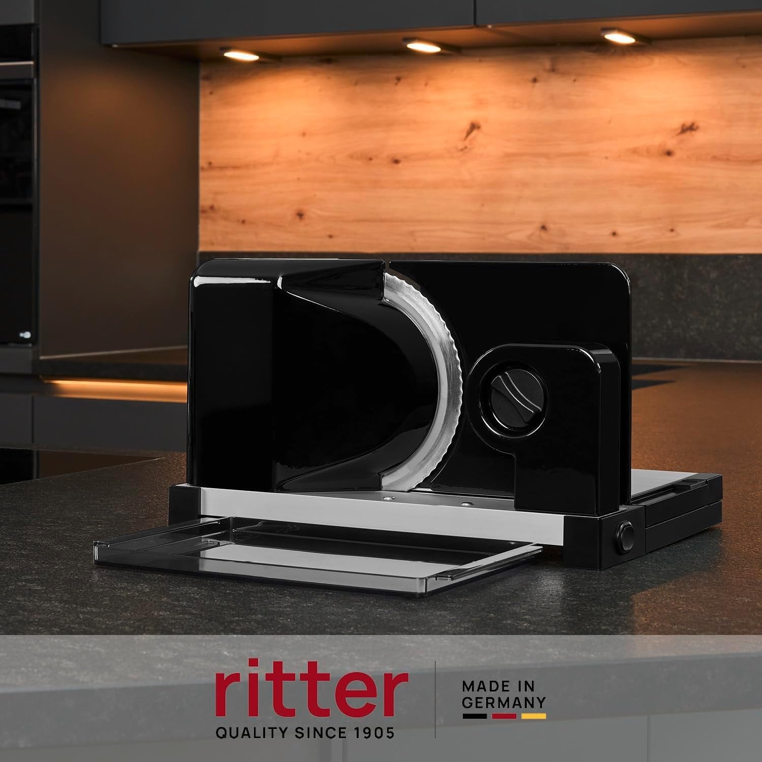 Ritter Icaro 5 Affettatrice Elettrica Multifunzione Pieghevole e Taglia Pane in Metallo con Motore Ecologico, Made in Germany Tritatutto e Affettatrici Naty Shop
