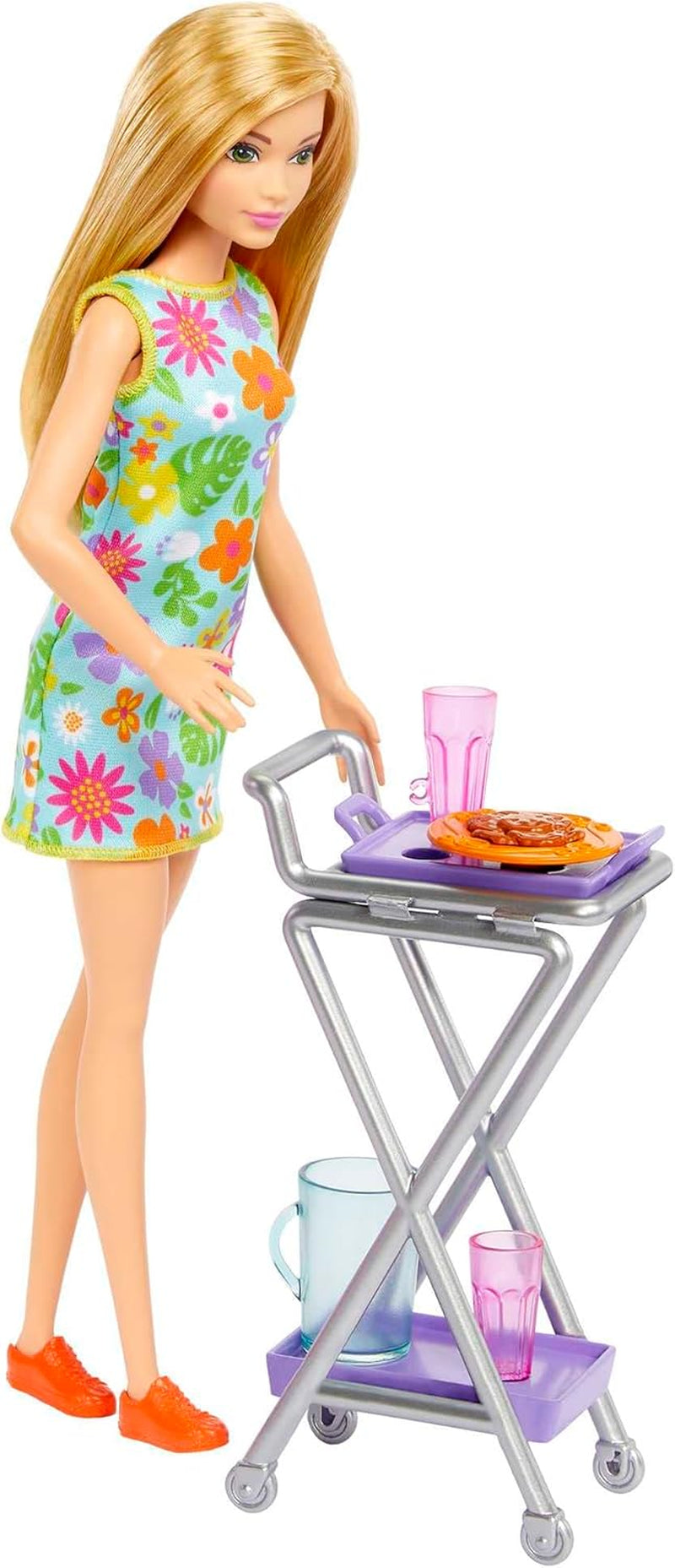 Barbie Doll Dispensa Playset con oltre 25 pezzi da cucina e accessori - Perfetto per i piccoli buongustai e regalo per bambini dai 3 anni in su, HJV38