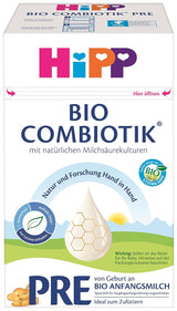 Latte formulato con latte biologico Hipp PRE BIO Combiotik, confezione da 4 (4 x 600 g) Naty Shop Pre Bio Combiotik nuova formula 4 x 600 grammi