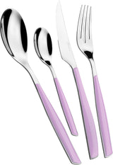 BUGATTI Glamour, Set Posate per 6, 24 Pezzi Acciaio Inox 18/10 Naty Shop Lila