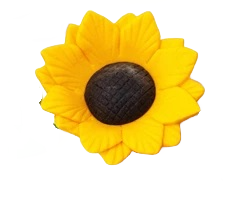 Decorazione in zucchero commestibile, Fiore del Sole Nati Shop