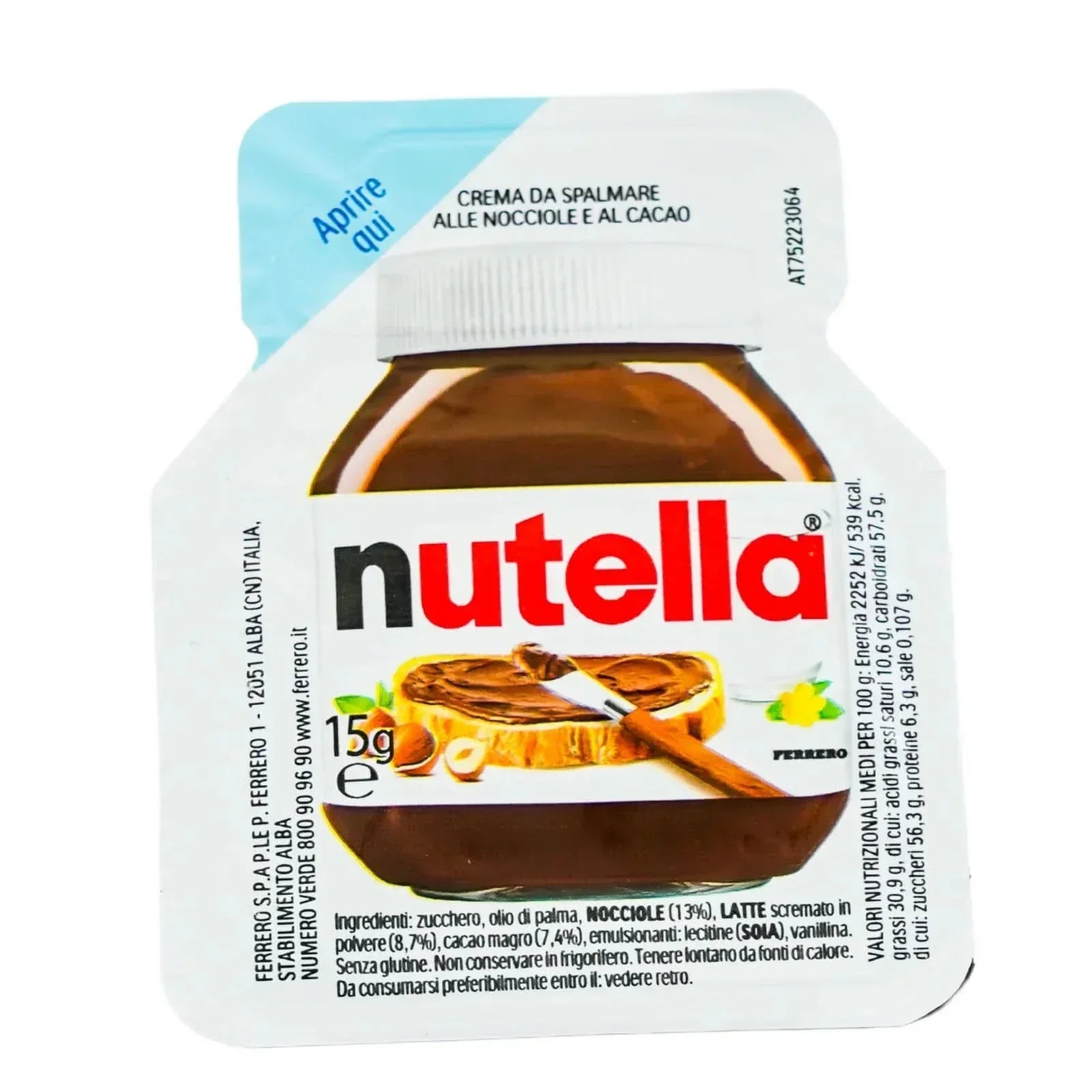 Nutella, Cacao e Crema di Nocciole, 15 g Naty Shop Glasse e Decori 15 grammi