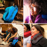 Cuscino da viaggio Cabeau per voli lunghi - Evolution Cool - Memory Foam di supporto con prese d'aria - Compatto con custodia per il trasporto (Viola) Naty Shop Cuscini da viaggio