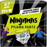 Pantaloni del pigiama dell'astronave, pantaloni da notte assorbenti in confezione da 10, 7 anni, 17 kg-30 kg, protezione dalle perdite per tutta la notte