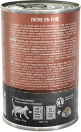 LEONARDO Cibo umido [6x400g fegato] | Cibo umido per gatti senza cereali | Alimento completo in scatola umido