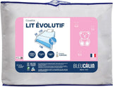 Trapunta per bambini Bleu Câlin 140X(150+50) Cm Speciale per lettino per bambini, trapunta temperata espandibile fino a 140X200 Cm, lavabile a 95°, Trapunte e Trapunte bianche Naty Shop Unique Coperta Estensibile per lettino - 140 X (150+50 Cm).