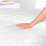 Biancheria da letto italiana Elegante Topper trapuntato, bianco, matrimoniale. Piumini e trapunte Naty Shop