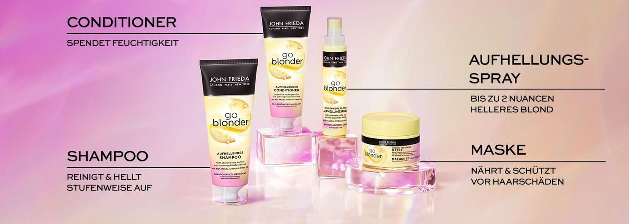 John Frieda Sheer Blonde Go Blonder Shampoo, 250 ml Doccia e Bagno Naty Shop