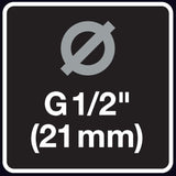 Fiskars Connettore per rubinetto, per rubinetti, Ø 21mm (G 1/2"), FiberComp, misura universale, 10g, Nero/Arancione, 1027053