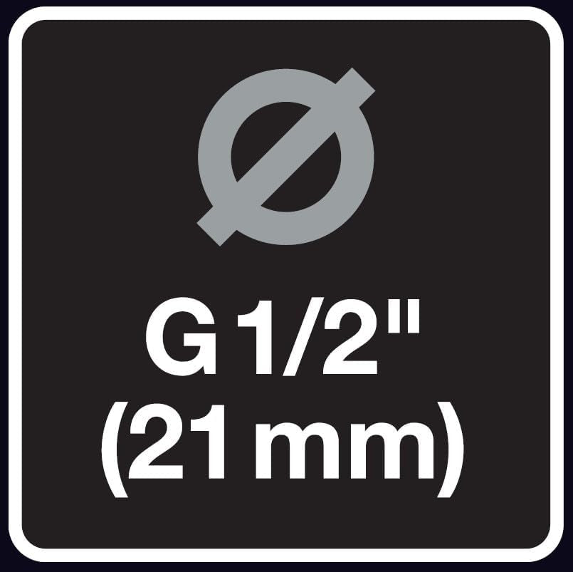 Fiskars Connettore per rubinetto, per rubinetti, Ø 21mm (G 1/2"), FiberComp, misura universale, 10g, Nero/Arancione, 1027053
