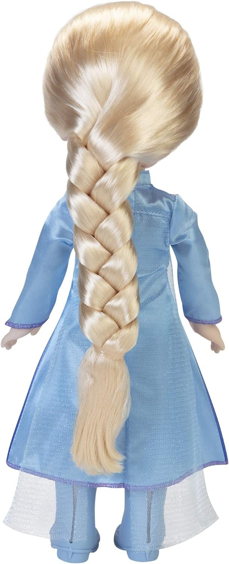 Disney Frozen 2 Elsa Travel Doll, bambola da 35 cm con abito ispirato al film cult, stivali e lunghi capelli intrecciati per un divertimento extra, per ragazze dai 3 anni in su