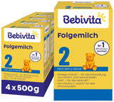 2 fogli di latte (4 x 500g), dopo 6 mesi, con vitamina C e D, Omega-3 (DHA), altersgerecht sättigend