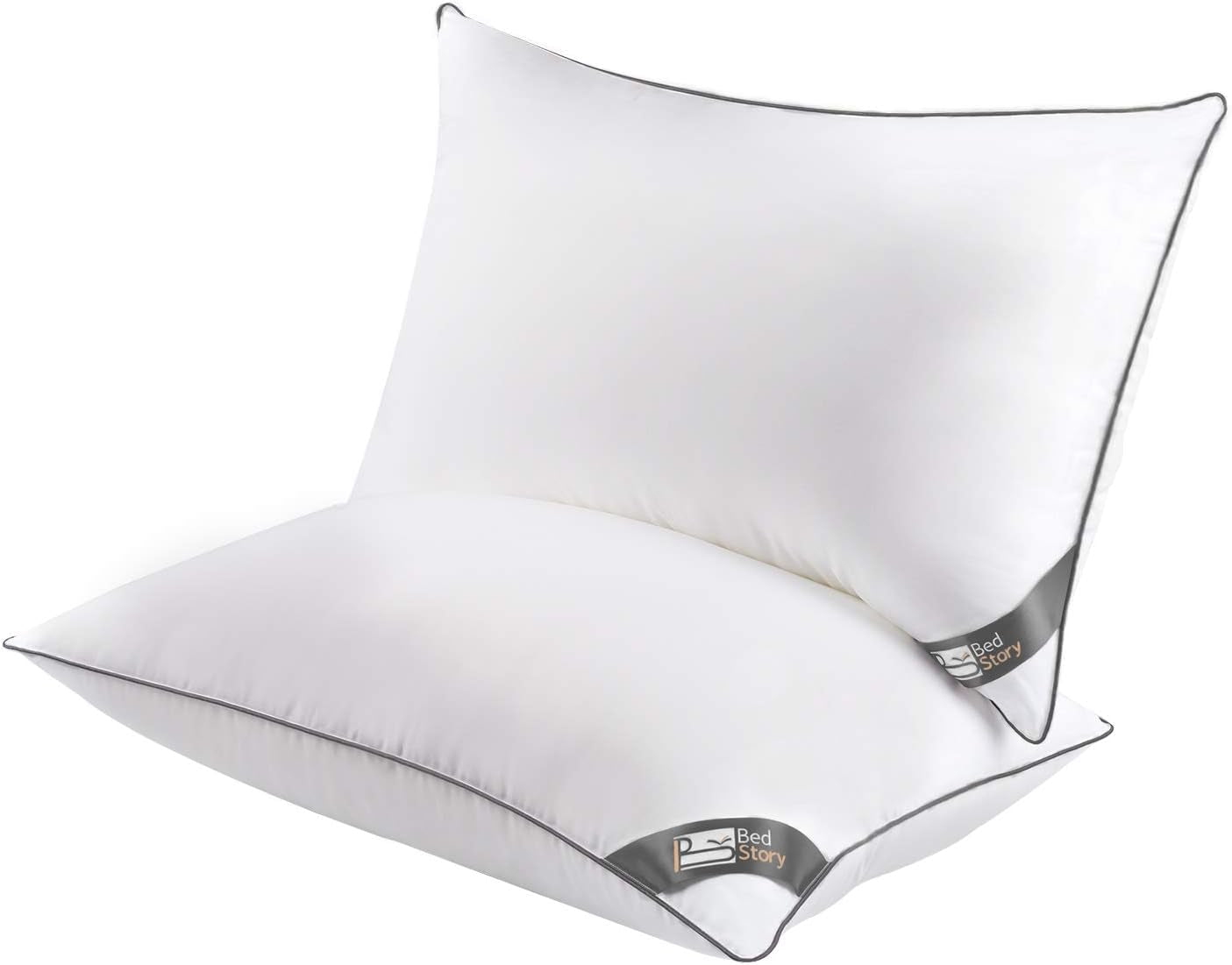 Cuscino Bedstory, 50 X 70 cm, 2 pezzi, resistente ai morsi, traspirante, ipoallergenico, imbottitura: 100% fibra di poliestere, ultra confortevole e morbido, comfort e supporto eccellente Naty Shop Cuscini standard Titolo predefinito