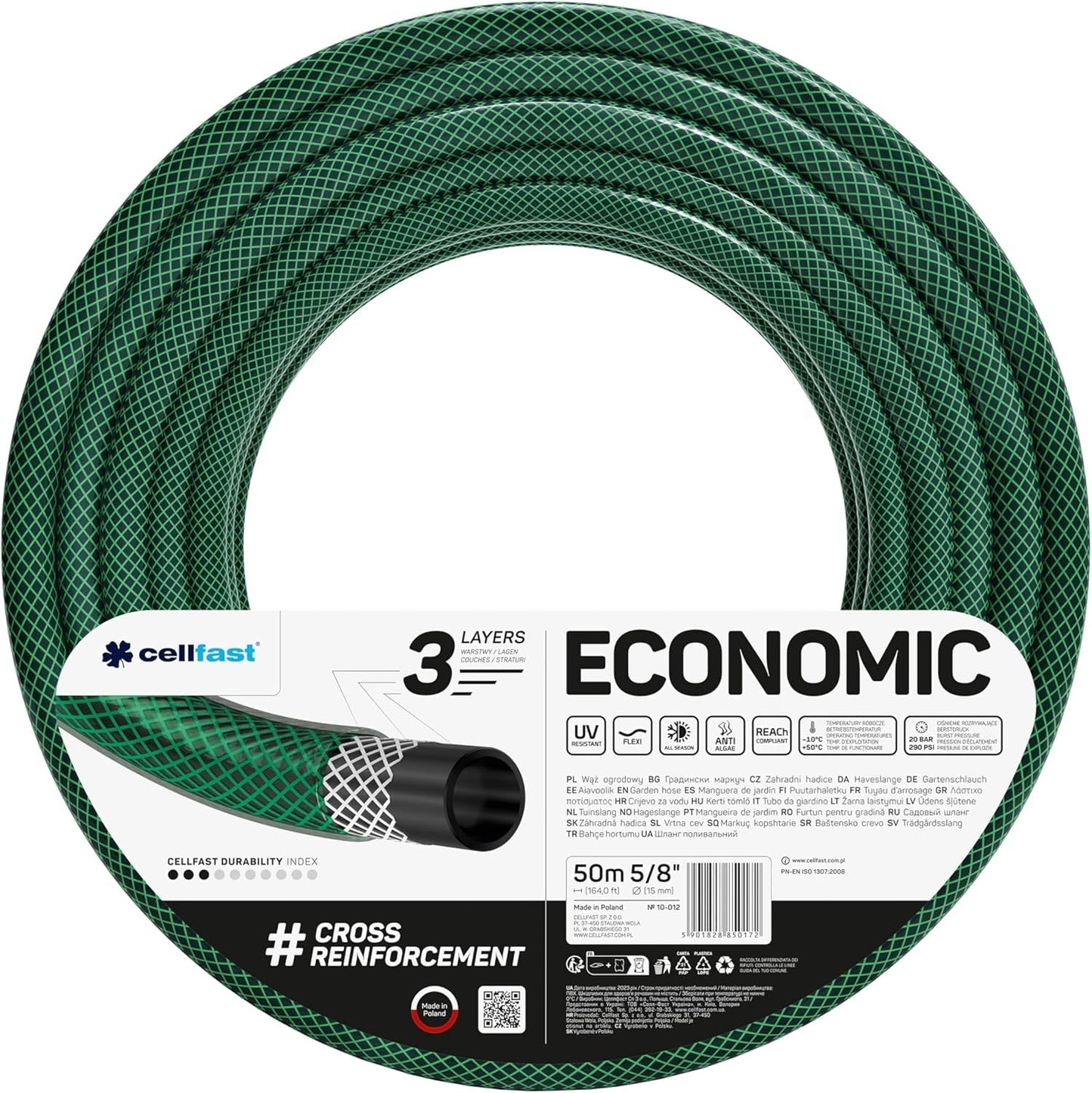 Tubo da giardino Cellfast ECONOMICO 20m, 5/8", 10-010