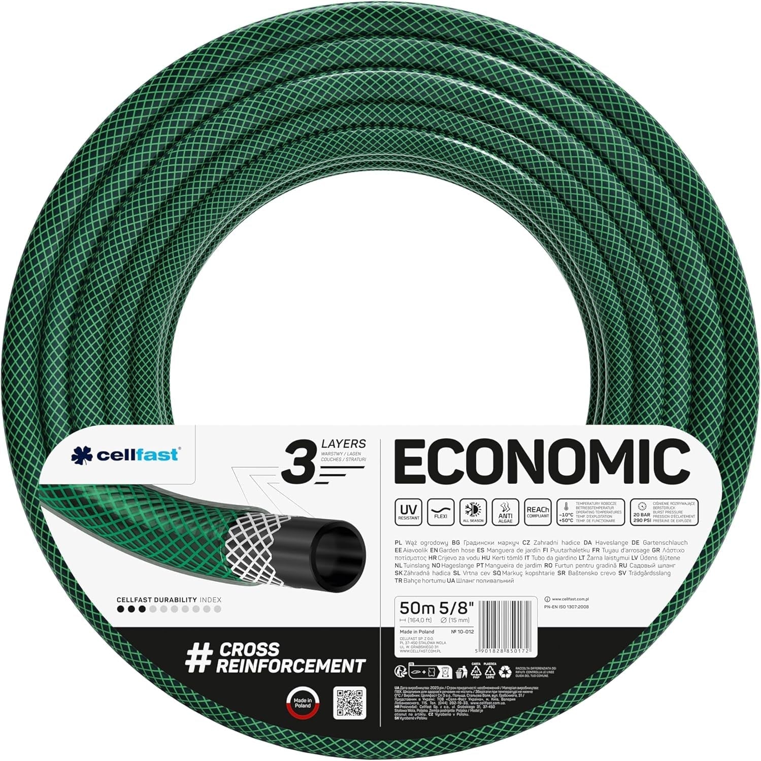 Tubo da giardino Cellfast ECONOMICO 20m, 5/8", 10-010