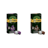Jacobs Kapseln Lungo Intenso, Intensität 8 & Kapseln Espresso Intenso, Intensität 10.100 Nespresso®* compatibile Kaffeekapseln, Confezione da 10, 10 x 10 Getränke
