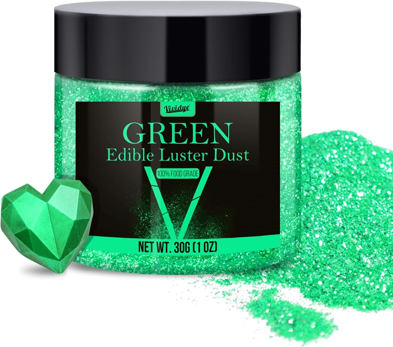 Glitter commestibili, 5 grammi Naty Shop Verde