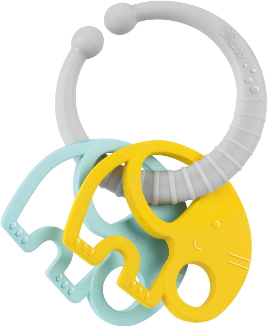Set regalo pappa Chicco Dou Dou, set bavaglino, seggiolone giocattolo con ventosa a forma di simpatica gallina, con due sonagli colorati, facile da catturare a partire da 6 mesi Baby Toys Naty Shop