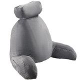 VEVOR Cuscino da lettura, Cuscino da letto (grande) con poggiatesta staccabile, cuscino per lo schienale con 3 tasche e tessuto in velluto corto lavabile e memory foam triturato, lato con maniglia, per guardare la TV, leggere, giocare